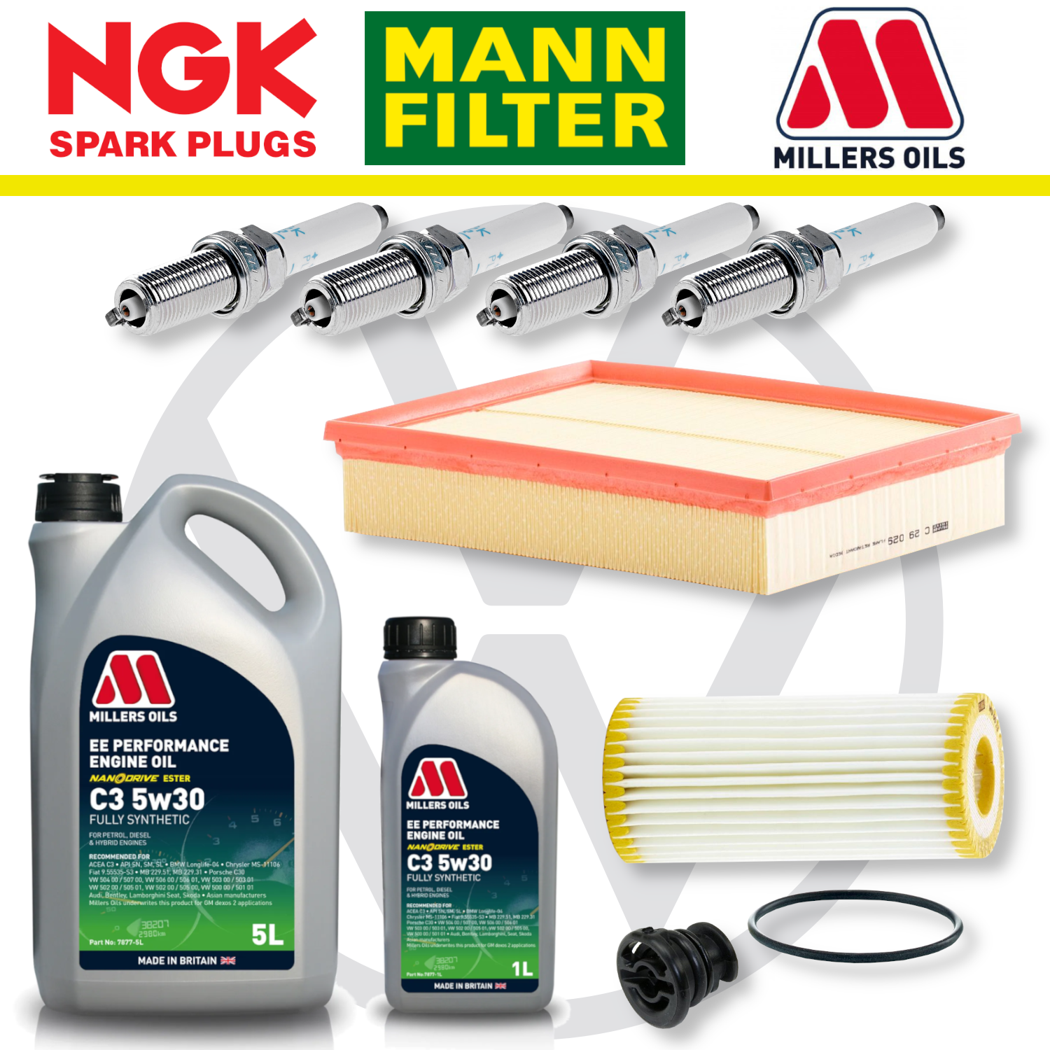 VW Polo Mk5 GTI 6C 1.8 Home Service Pack - Millers Oil Premium