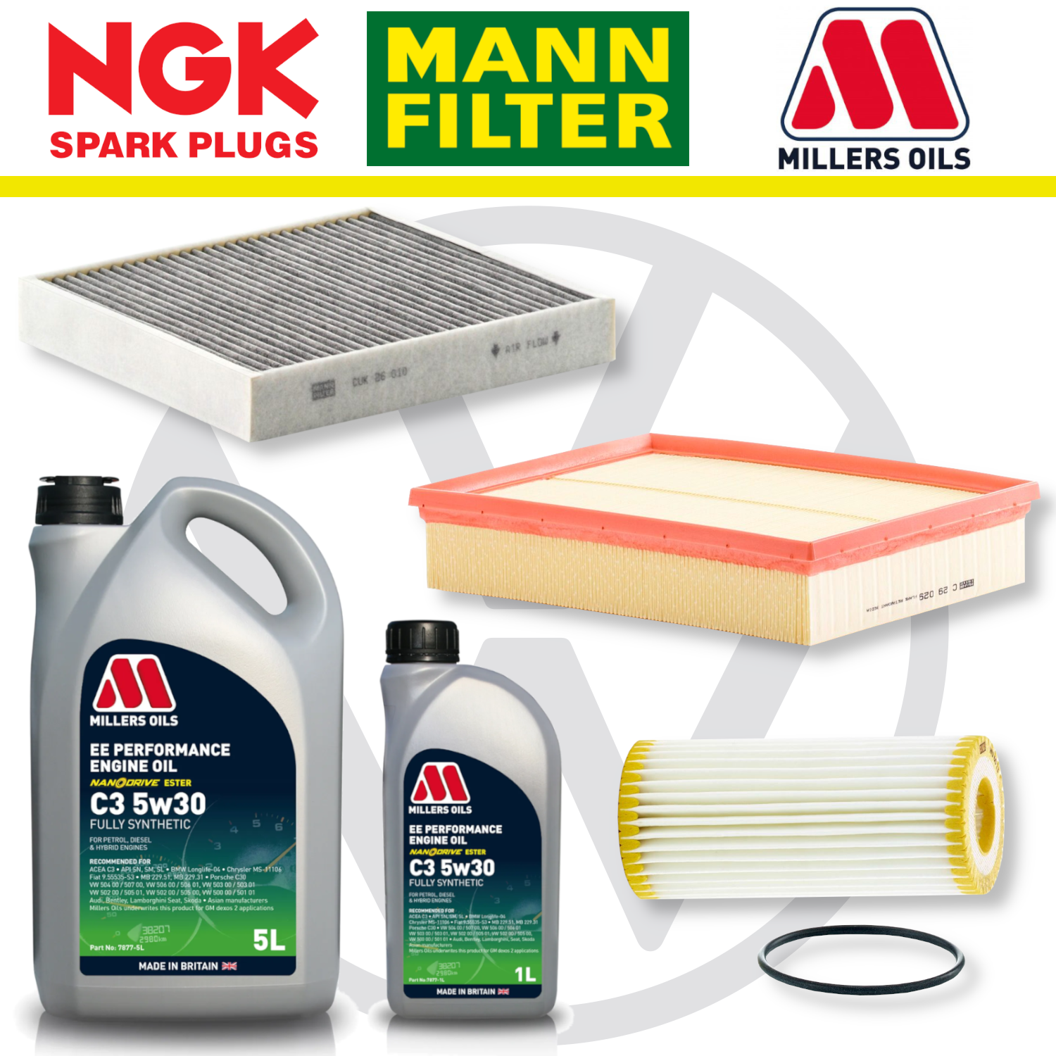 VW Polo Mk5 GTI 1.8 Home Service Pack - Millers Oil Premium