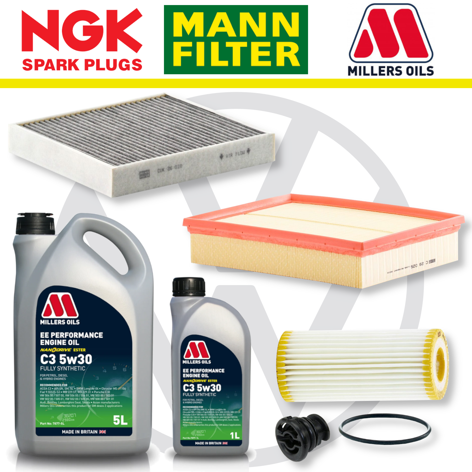 VW Polo Mk5 GTI 6C 1.8 Home Service Pack - Millers Oil Premium