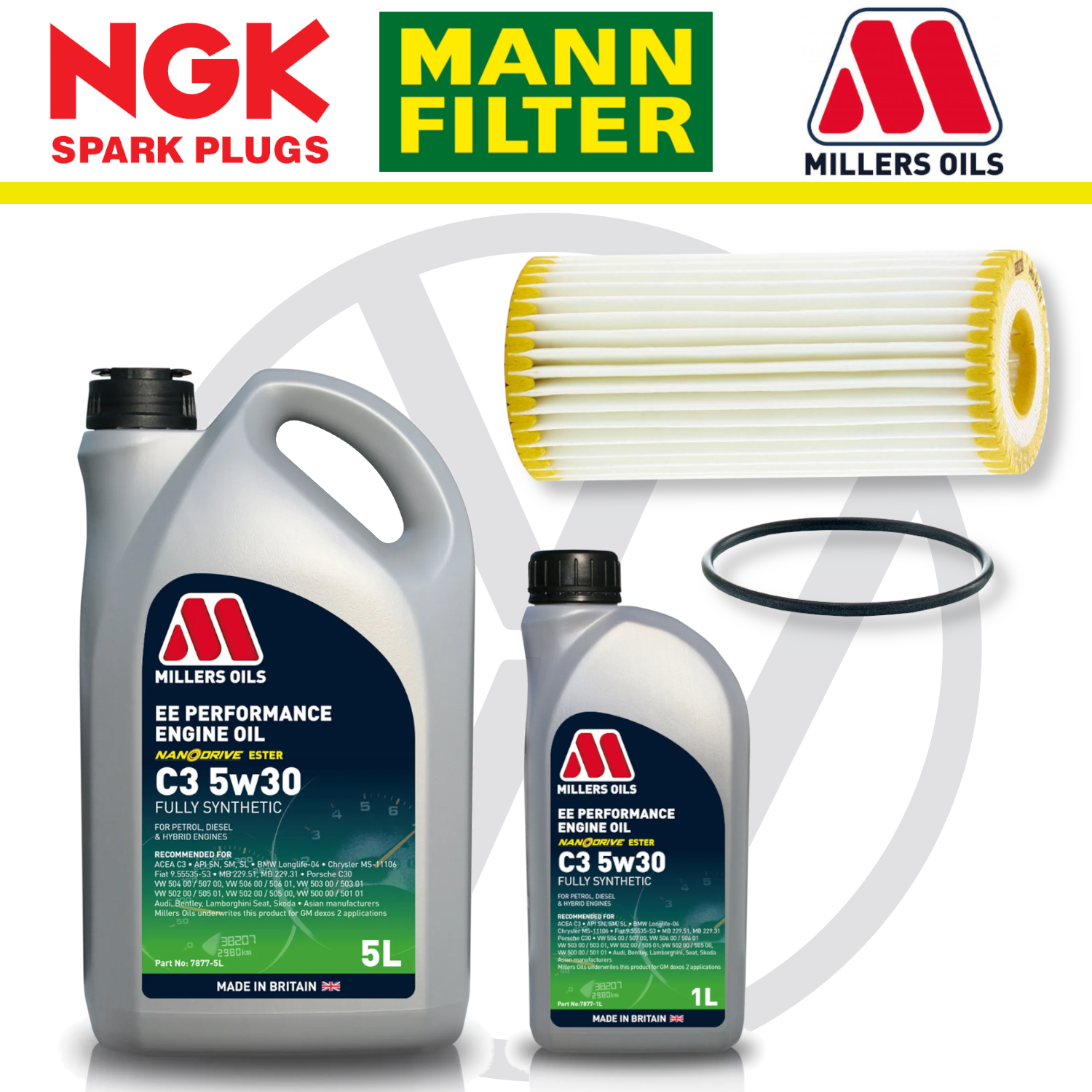 VW Polo Mk6 GTI EA888 Home Service Pack - Millers Oil Premium