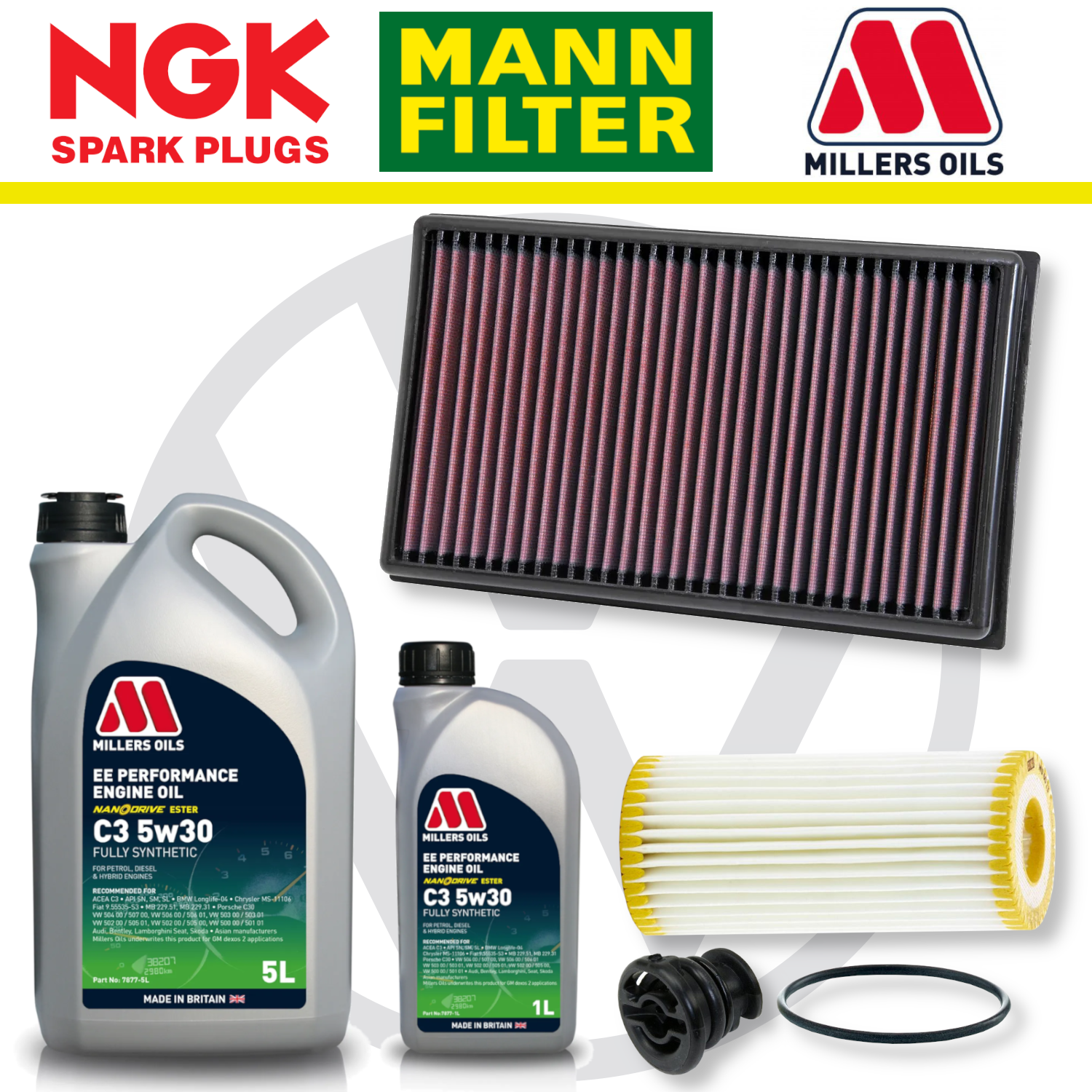 VW Polo Mk6 GTI EA888 Home Service Pack - Millers Oil Premium