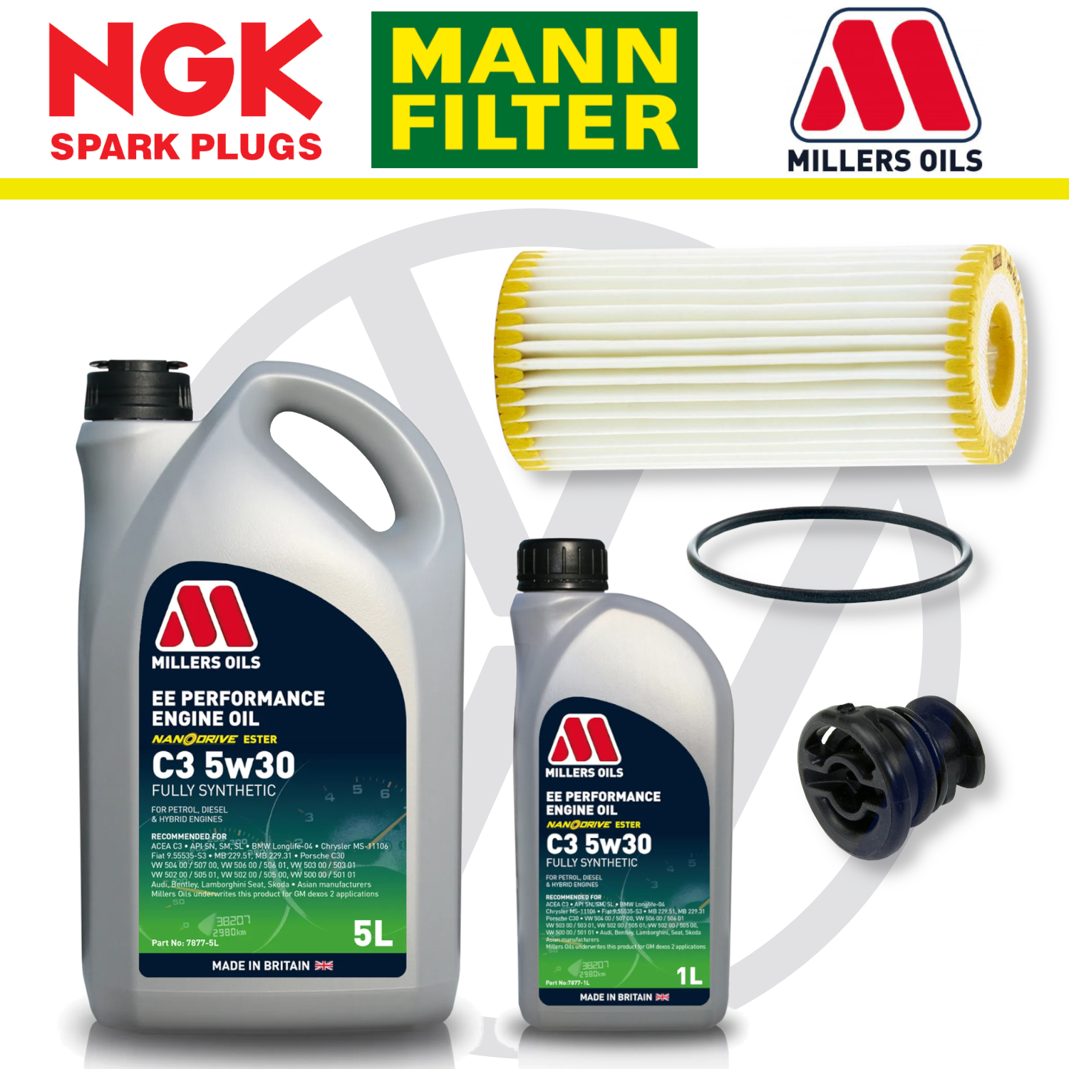 VW Polo Mk6 GTI EA888 Home Service Pack - Millers Oil Premium