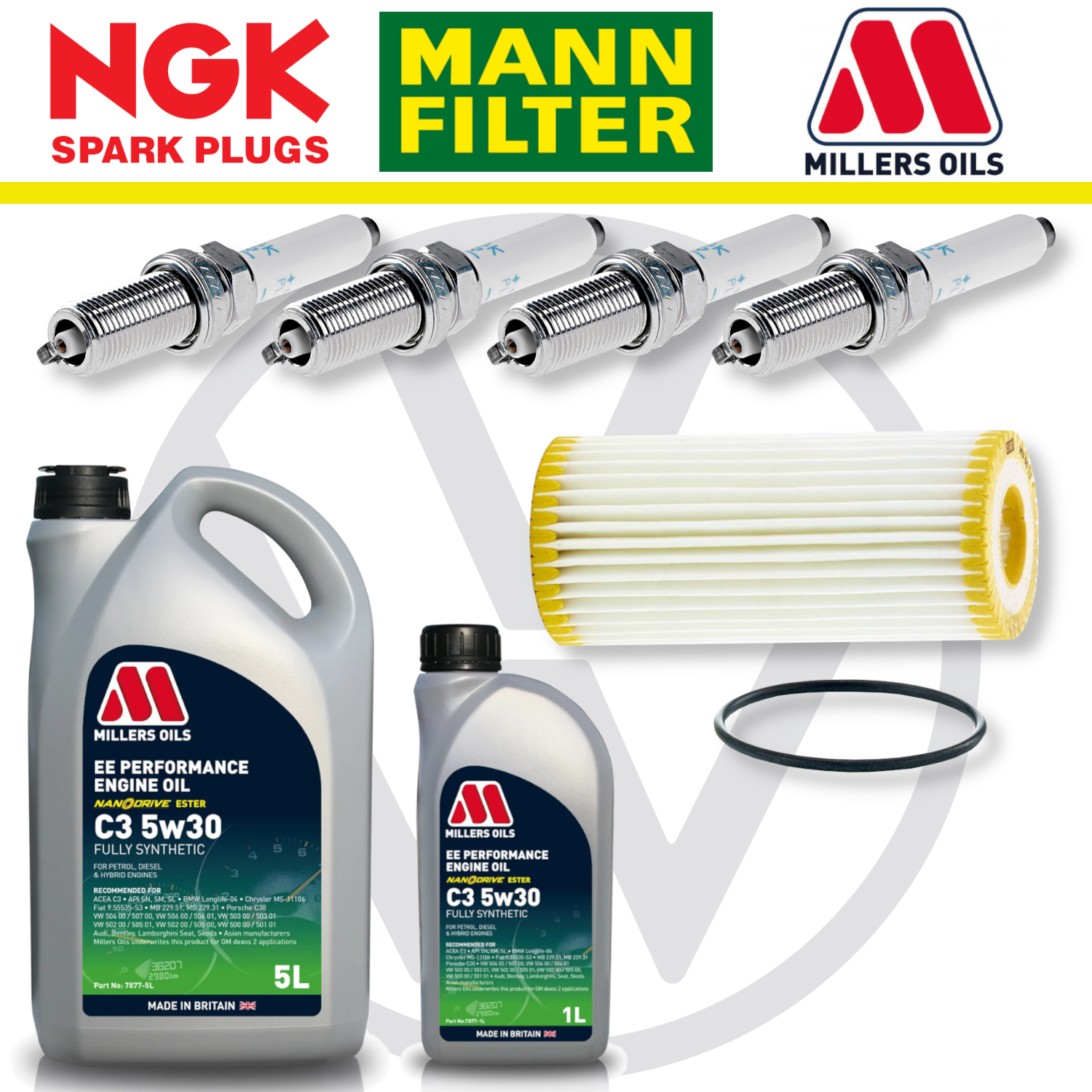 VW Polo Mk6 GTI EA888 Home Service Pack - Millers Oil Premium