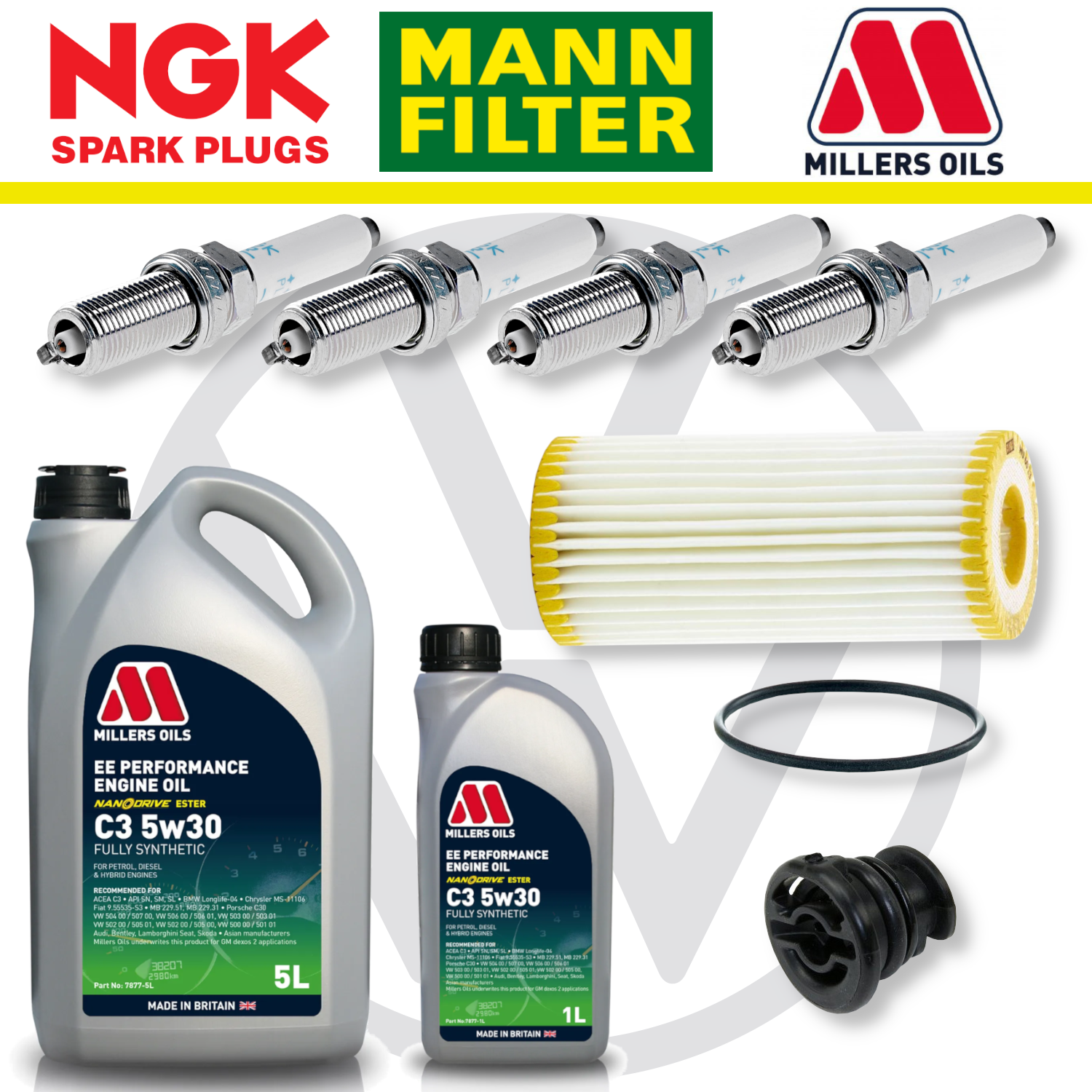 VW Polo Mk6 GTI EA888 Home Service Pack - Millers Oil Premium