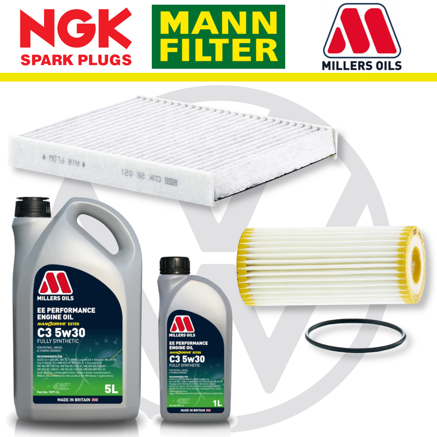 VW Polo Mk6 GTI EA888 Home Service Pack - Millers Oil Premium