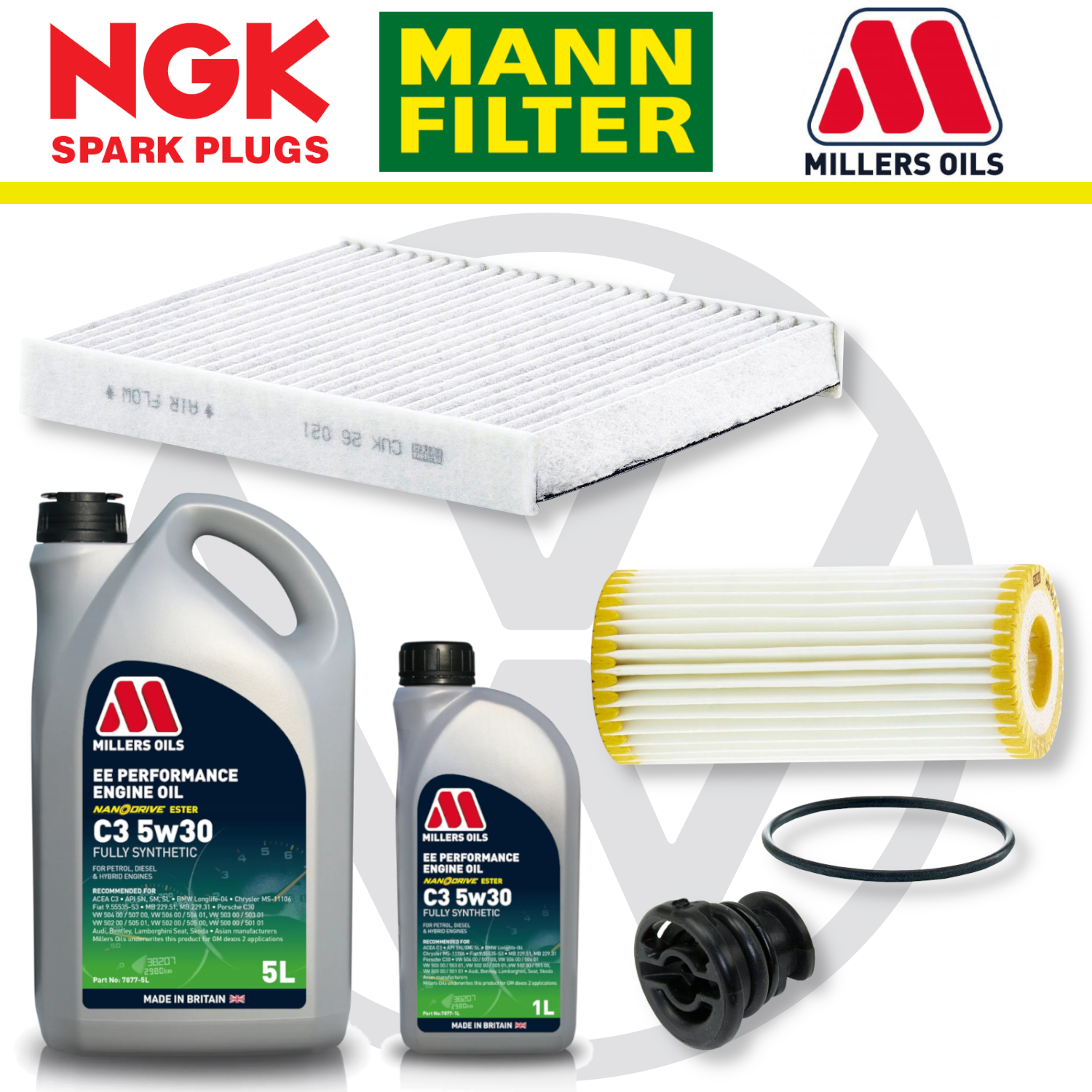 VW Polo Mk6 GTI EA888 Home Service Pack - Millers Oil Premium