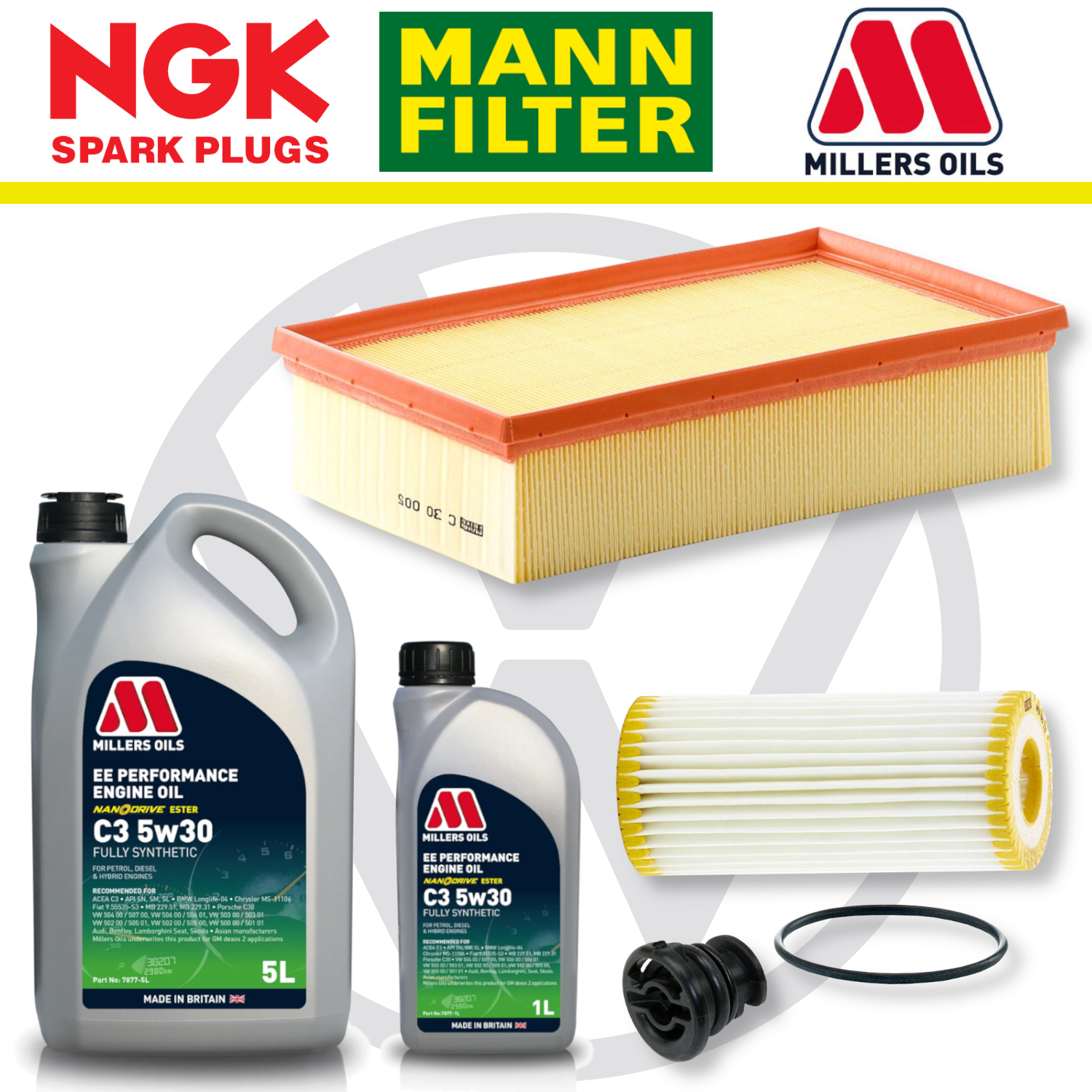 VW Polo Mk6 GTI EA888 Home Service Pack - Millers Oil Premium