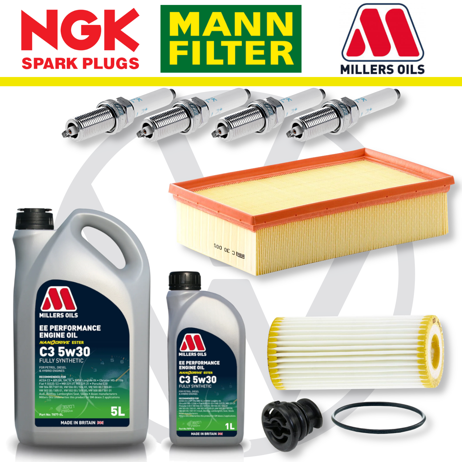 VW Polo Mk6 GTI EA888 Home Service Pack - Millers Oil Premium