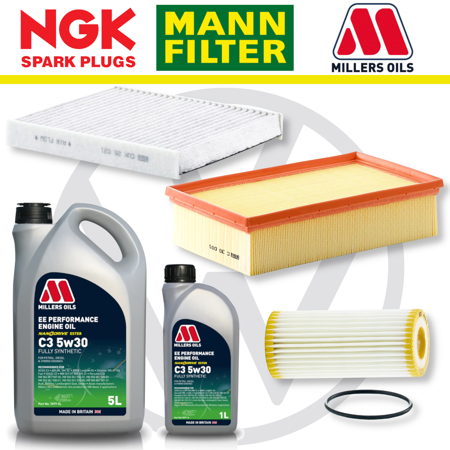 VW Polo Mk6 GTI EA888 Home Service Pack - Millers Oil Premium