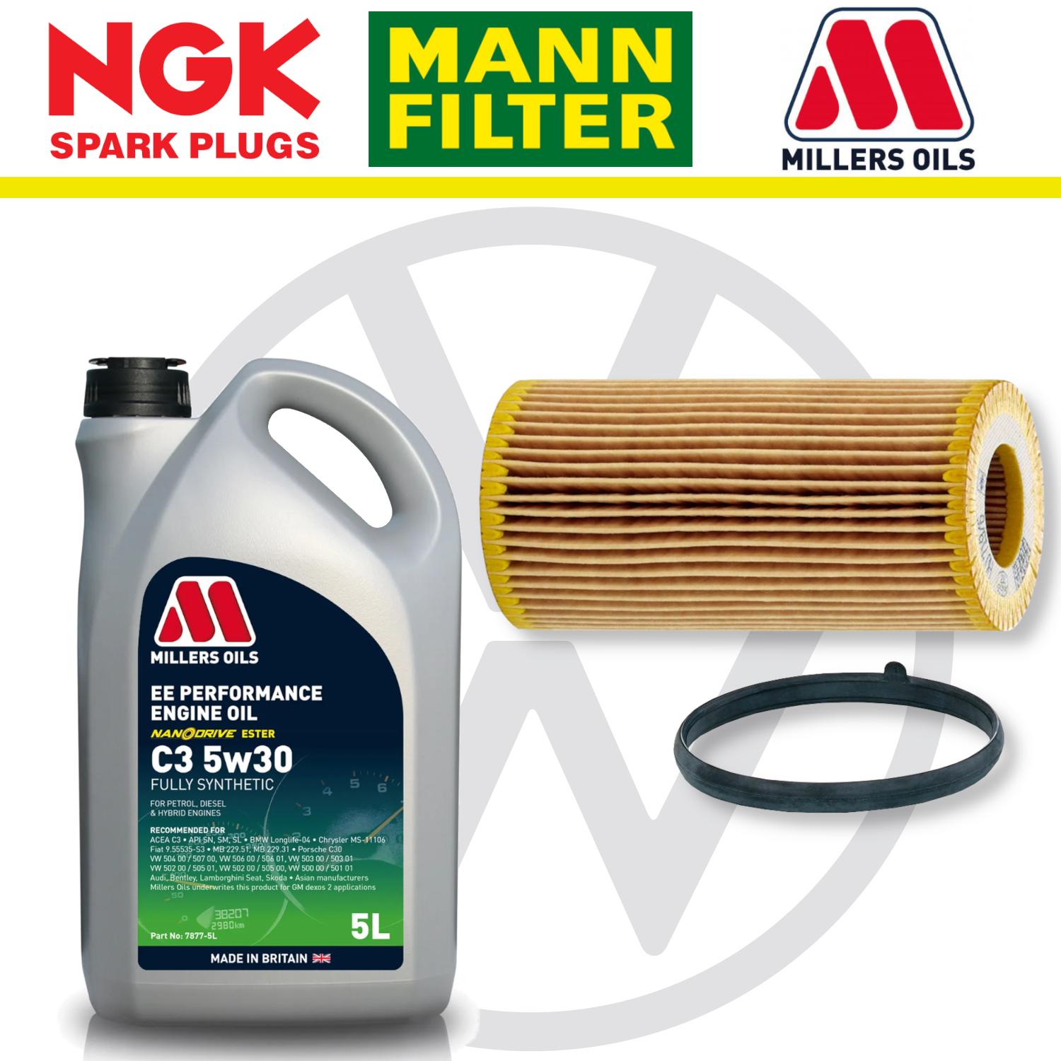 VW Scirocco R EA113 Home Service Pack - Millers Oil Premium