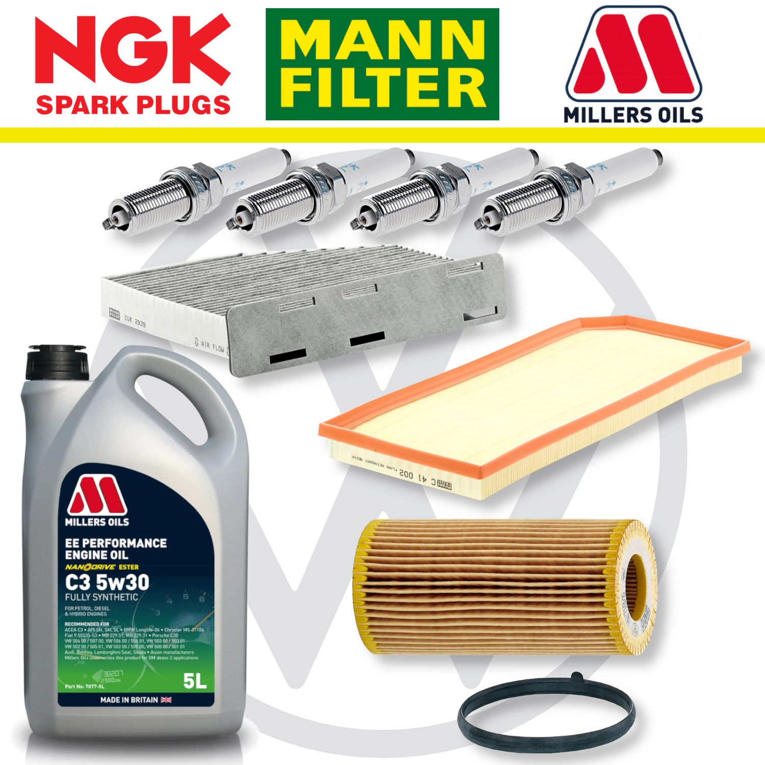 VW Scirocco R EA113 Home Service Pack - Millers Oil Premium