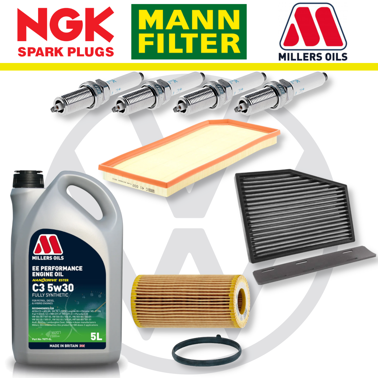 VW Scirocco R EA113 Home Service Pack - Millers Oil Premium