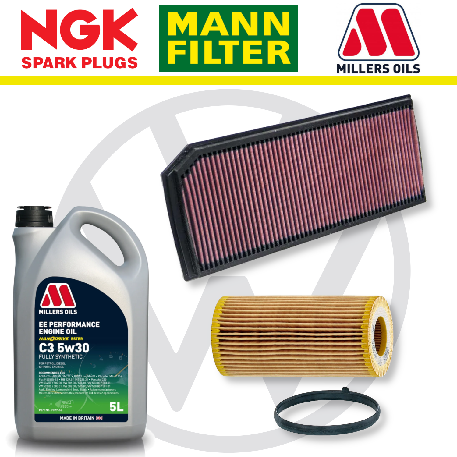 VW Scirocco R EA113 Home Service Pack - Millers Oil Premium