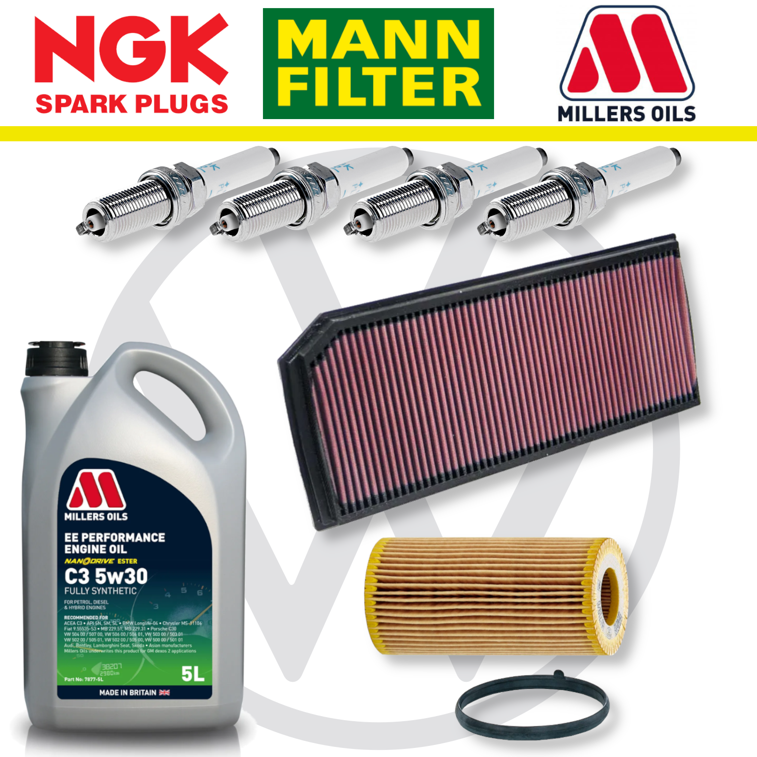 VW Scirocco R EA113 Home Service Pack - Millers Oil Premium