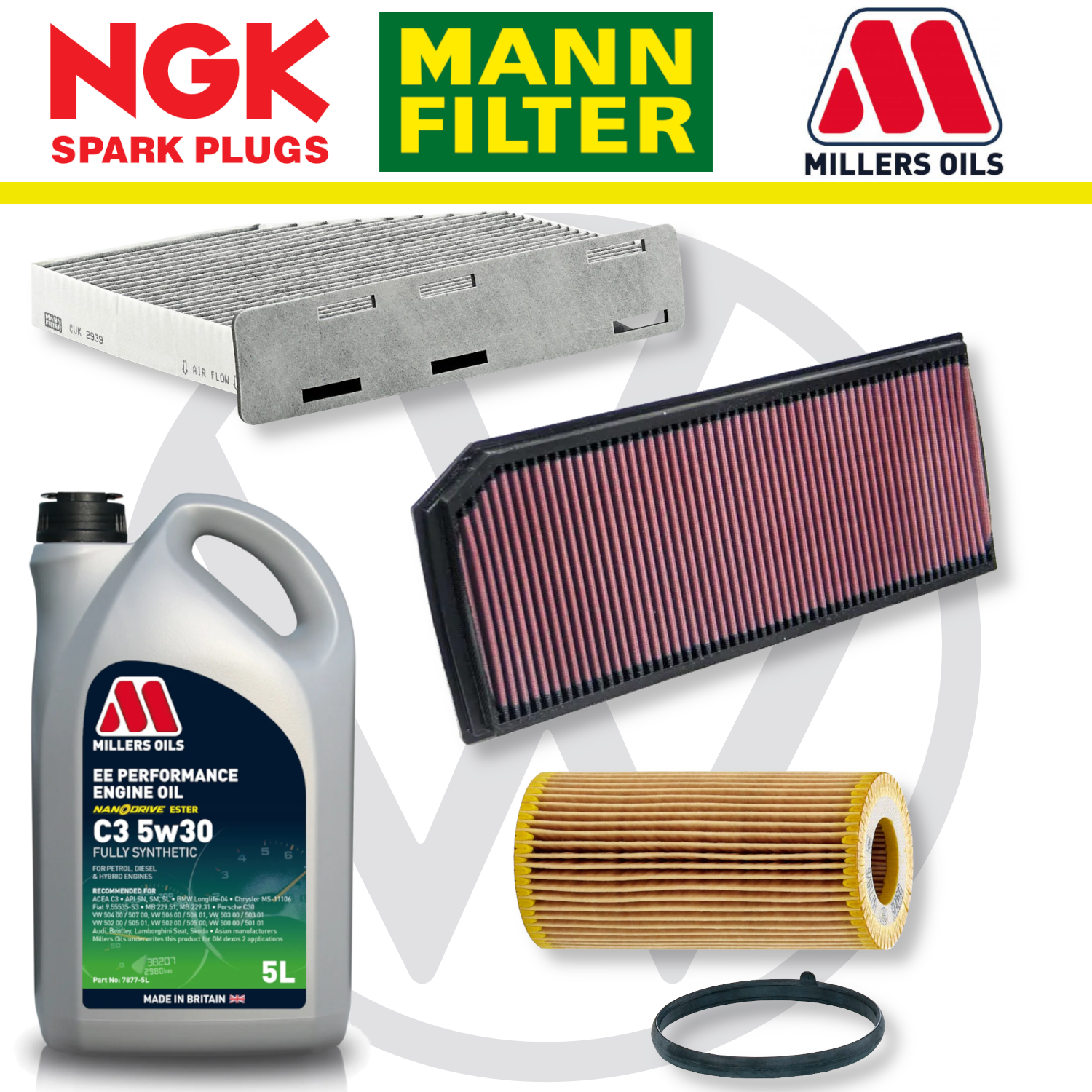 VW Scirocco R EA113 Home Service Pack - Millers Oil Premium
