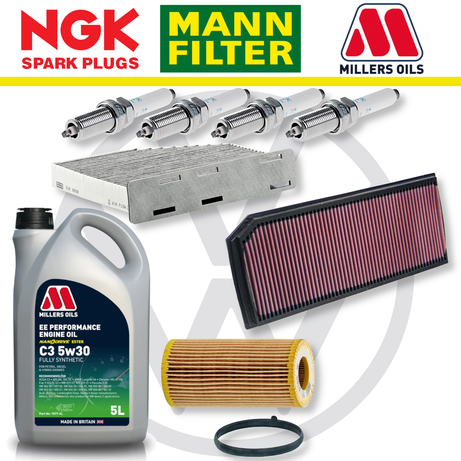 VW Scirocco R EA113 Home Service Pack - Millers Oil Premium