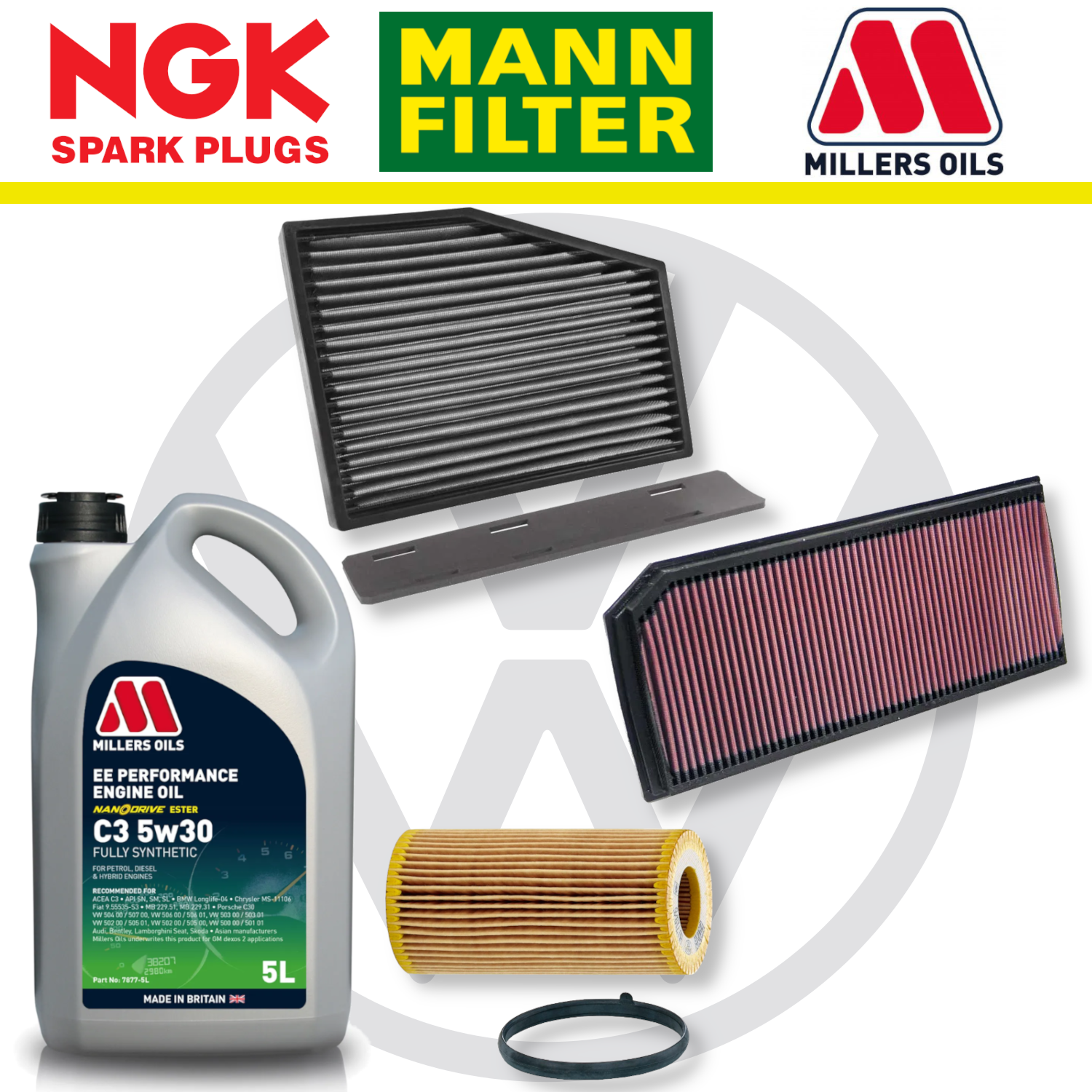 VW Scirocco R EA113 Home Service Pack - Millers Oil Premium