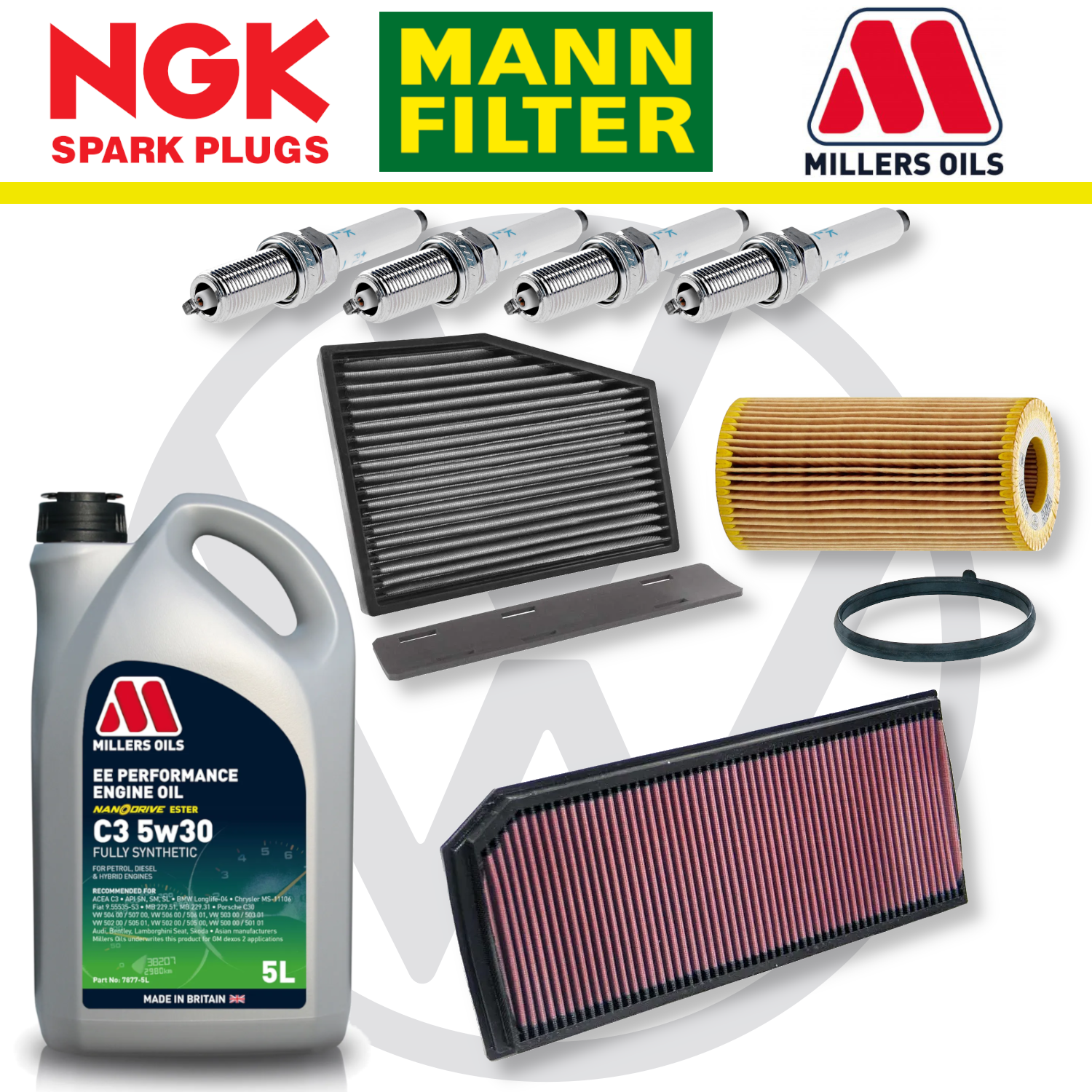 VW Scirocco R EA113 Home Service Pack - Millers Oil Premium