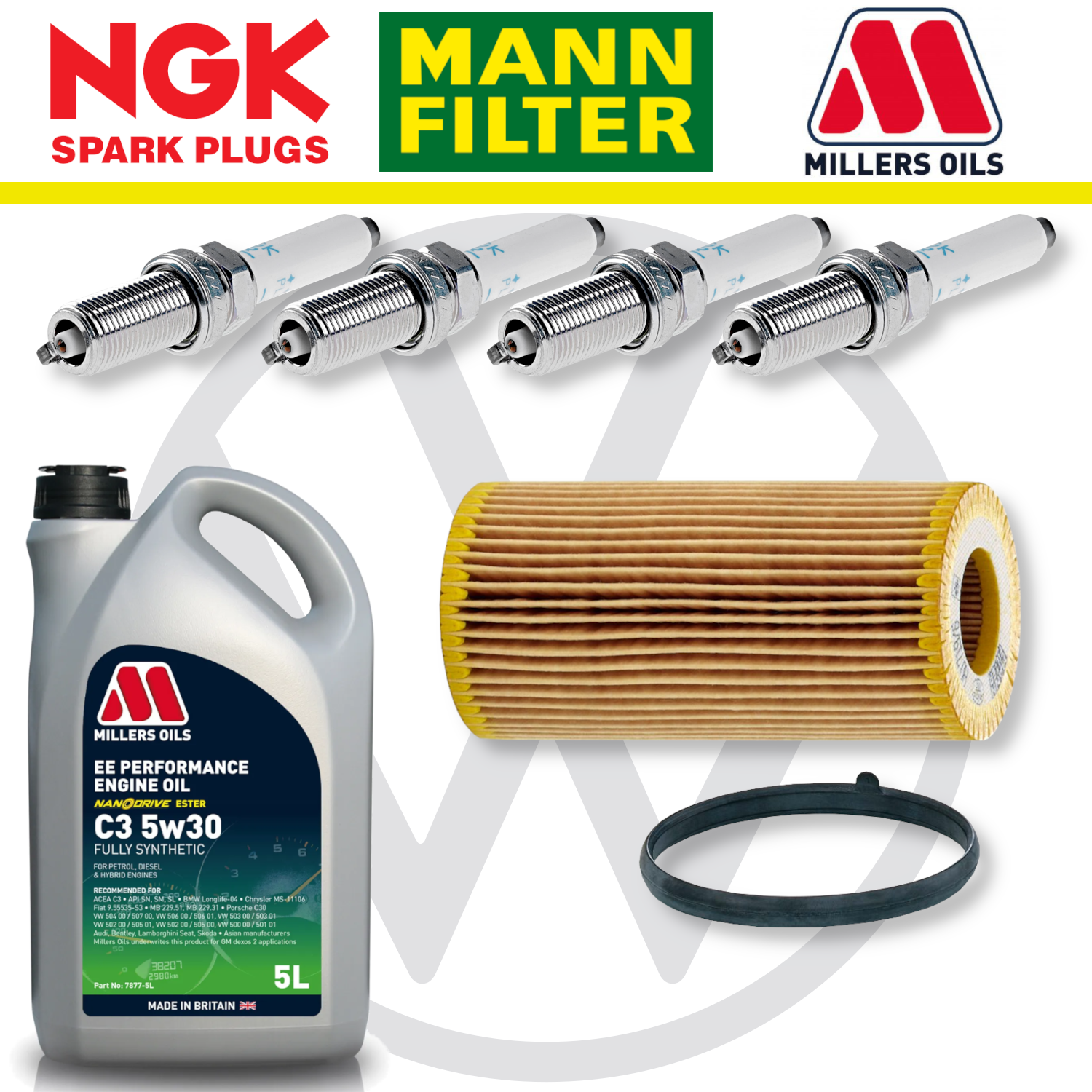 VW Scirocco R EA113 Home Service Pack - Millers Oil Premium