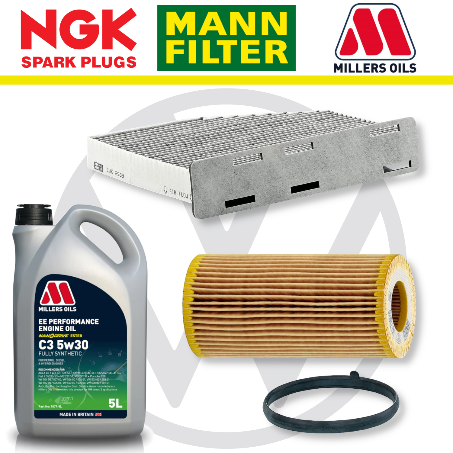 VW Scirocco R EA113 Home Service Pack - Millers Oil Premium