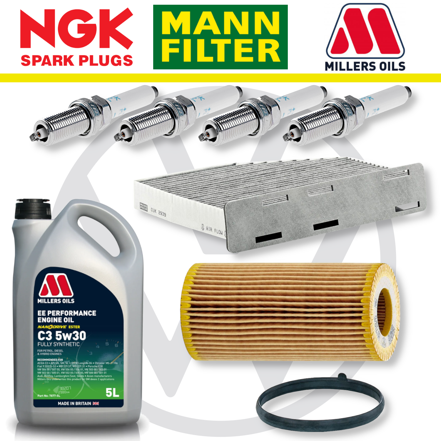 VW Scirocco R EA113 Home Service Pack - Millers Oil Premium