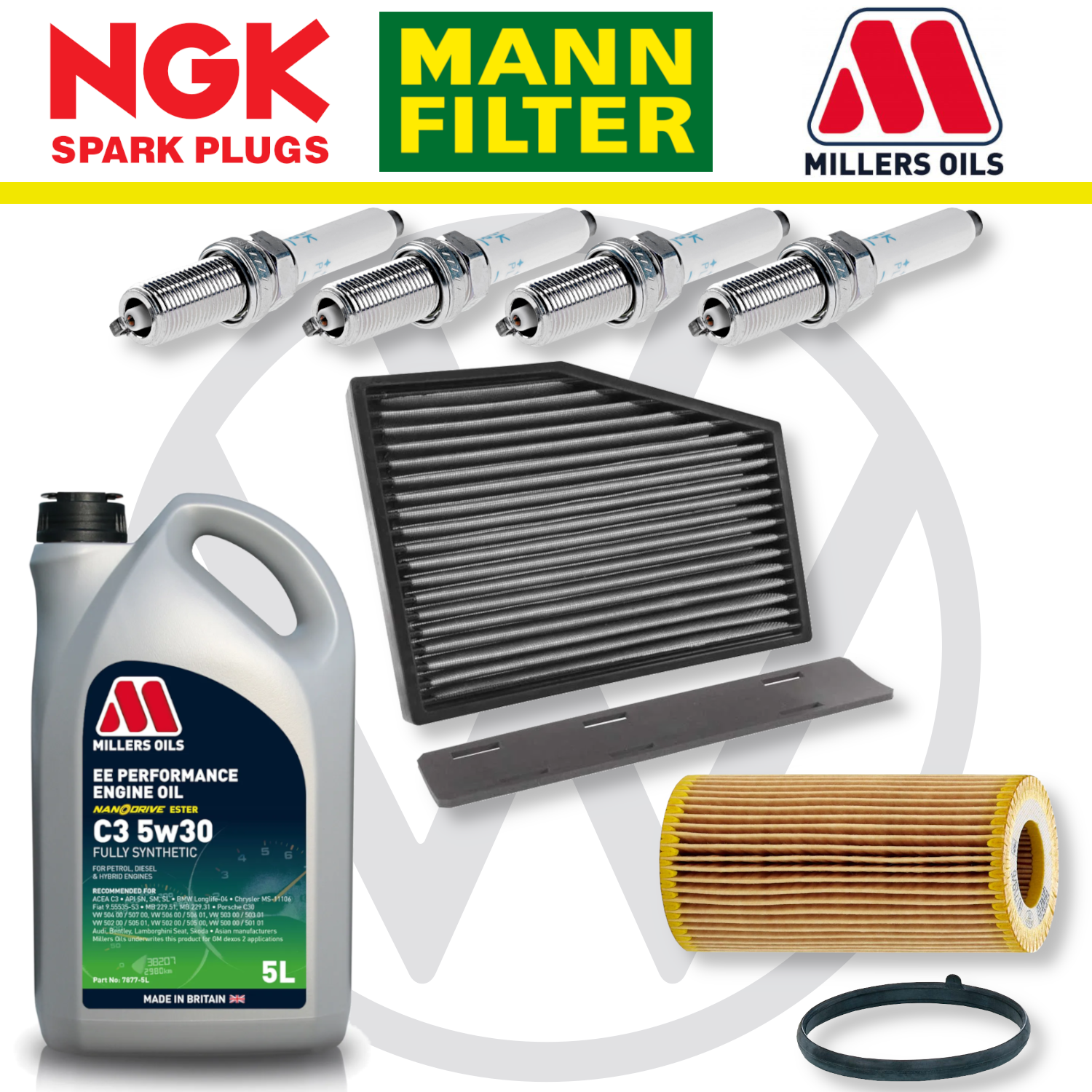 VW Scirocco R EA113 Home Service Pack - Millers Oil Premium