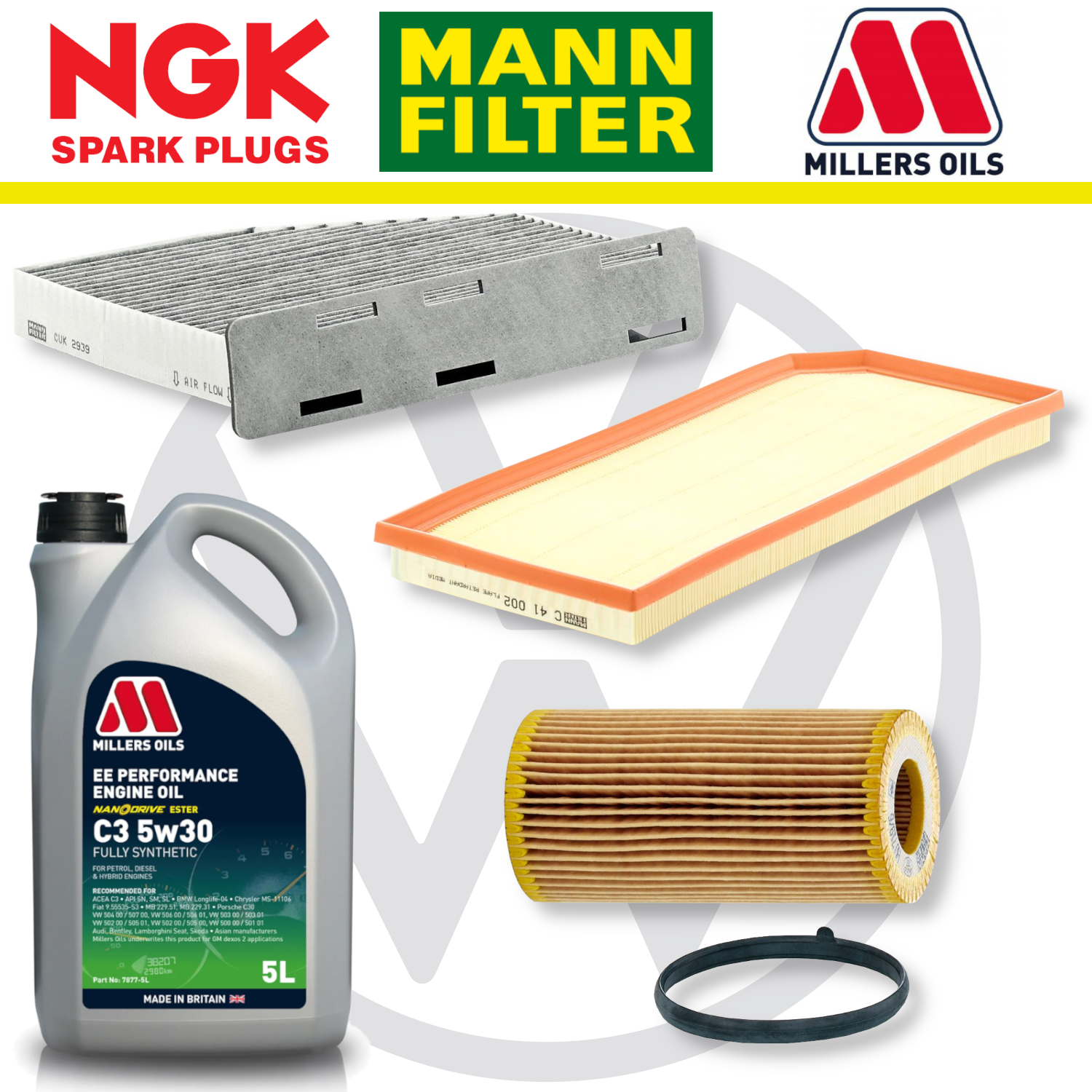 VW Scirocco R EA113 Home Service Pack - Millers Oil Premium