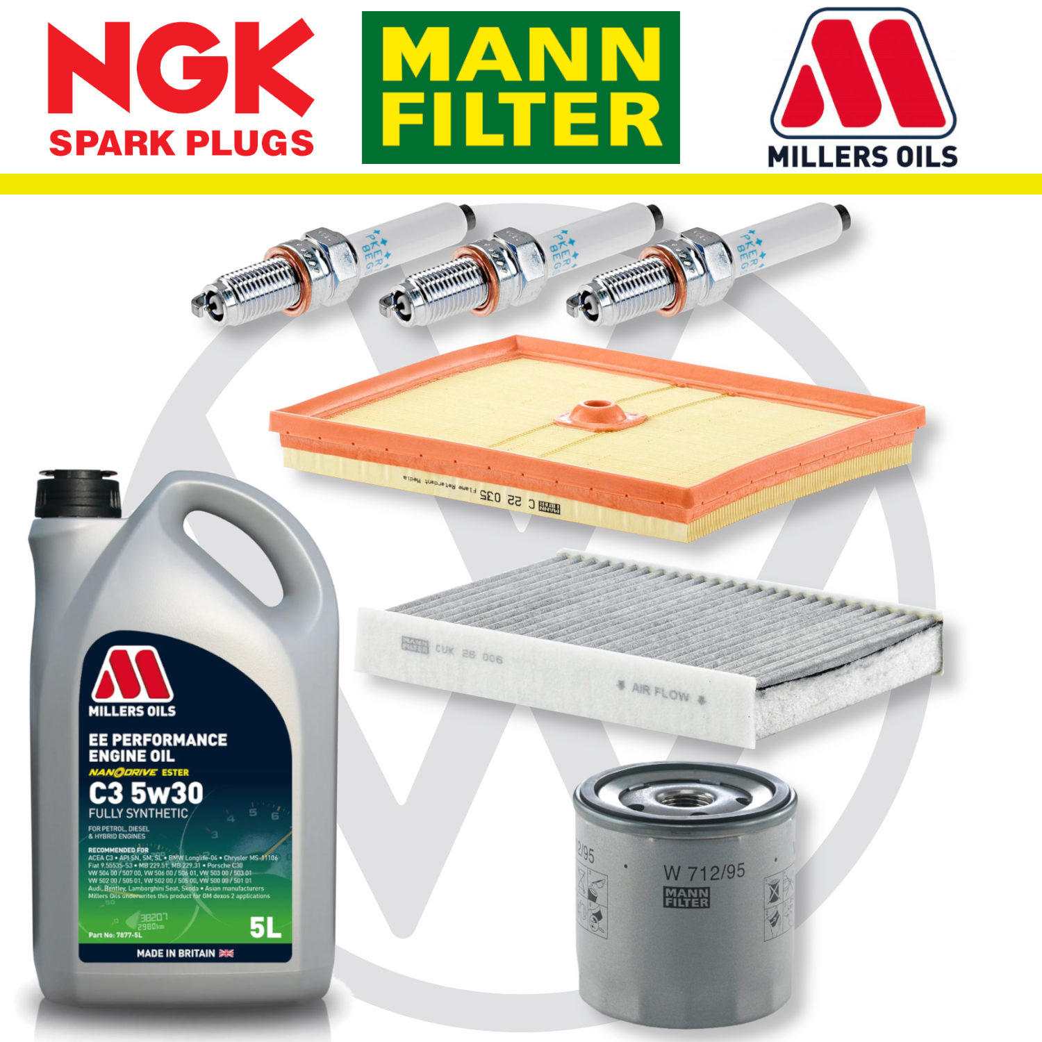 VW Up! GTI Home Service Pack - Millers Oil Premium