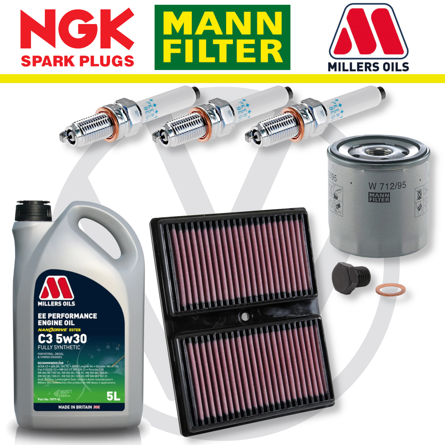 Paquete de servicio a domicilio VW Up! GTI - Millers Oil Premium