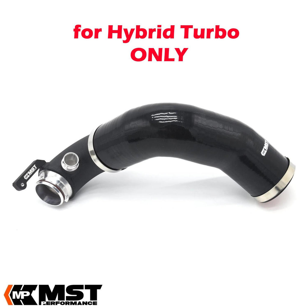 Manguera de silicona para admisión de aire y codo de entrada de turbo de gran tamaño MST Performance Hybrid Turbo 2.0TSI MQB