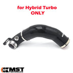 Manguera de silicona para admisión de aire y codo de entrada de turbo de gran tamaño MST Performance Hybrid Turbo 2.0TSI MQB