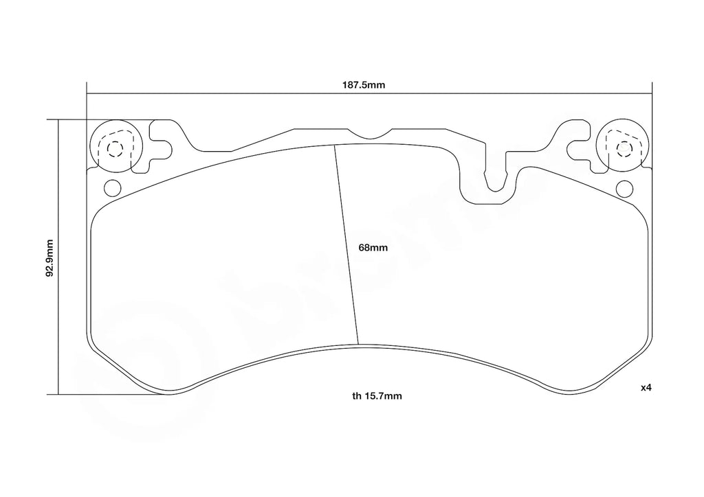 Pastillas de freno delanteras Brembo Sport HP2 - 07.D435.19 - Audi RS6/RS7 C7 