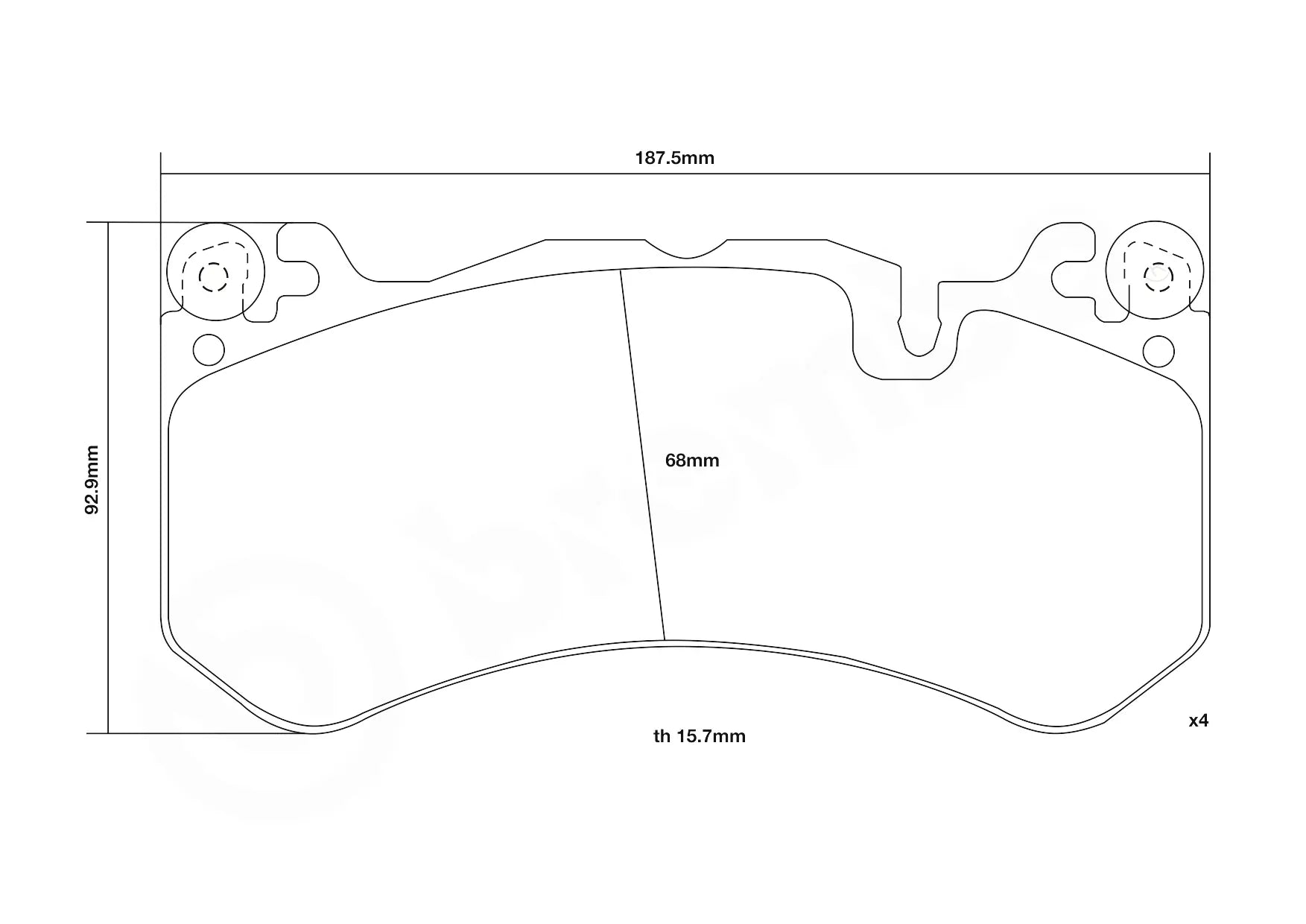 Brembo Sport HP2 Front Brake Pads - 07.D435.19 - Mercedes E63 W212