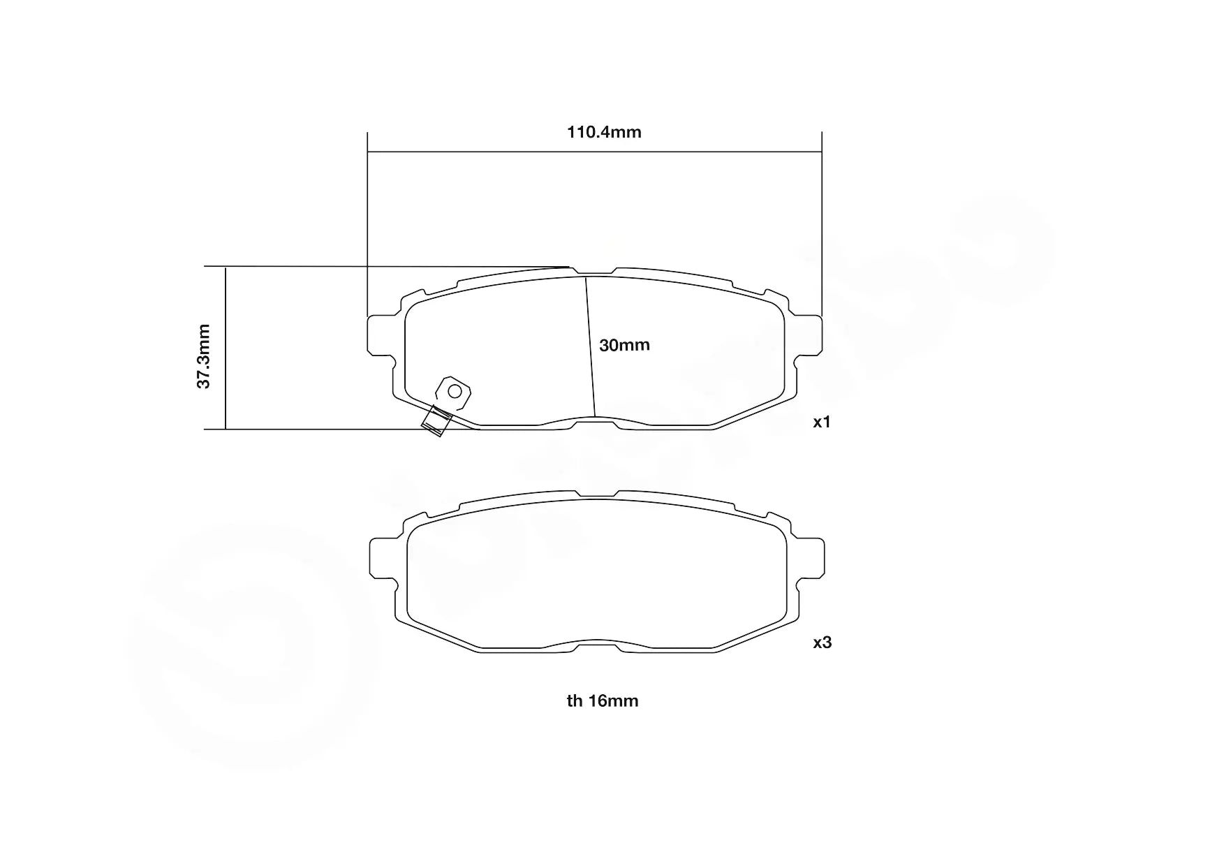 Brembo Sport HP2 Rear Brake Pads - 07.B315.39 - Toyota GT86