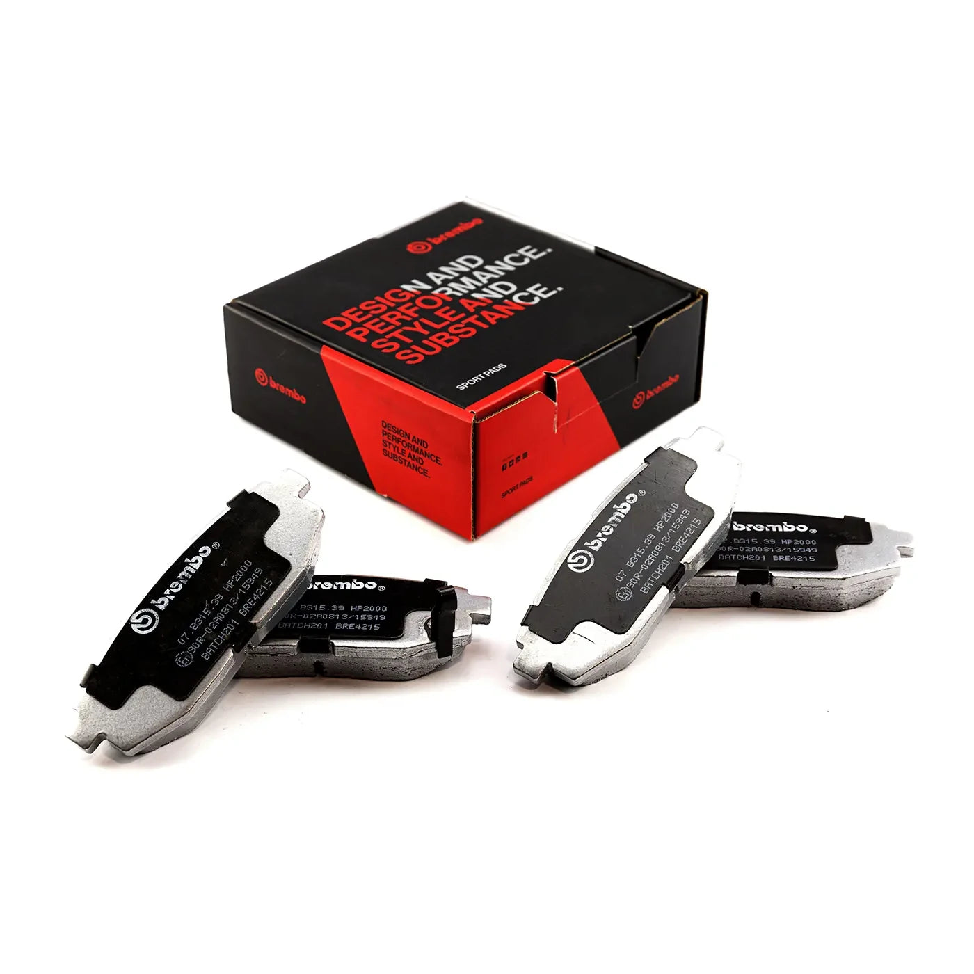 Brembo Sport HP2 Rear Brake Pads - 07.B315.39 - Toyota GT86