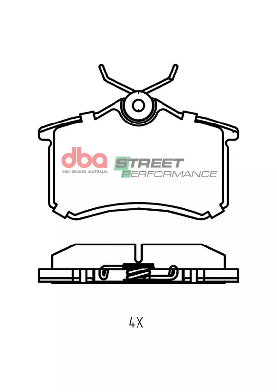 DBA Street Performance Rear Brake Pads - Renault Megane RS Mk3 250/265/275