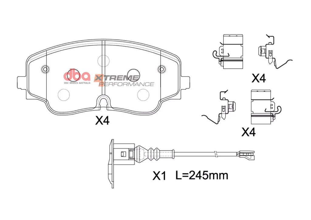 DBA Xtreme Performance Front Brake Pads - VW Golf R Mk8