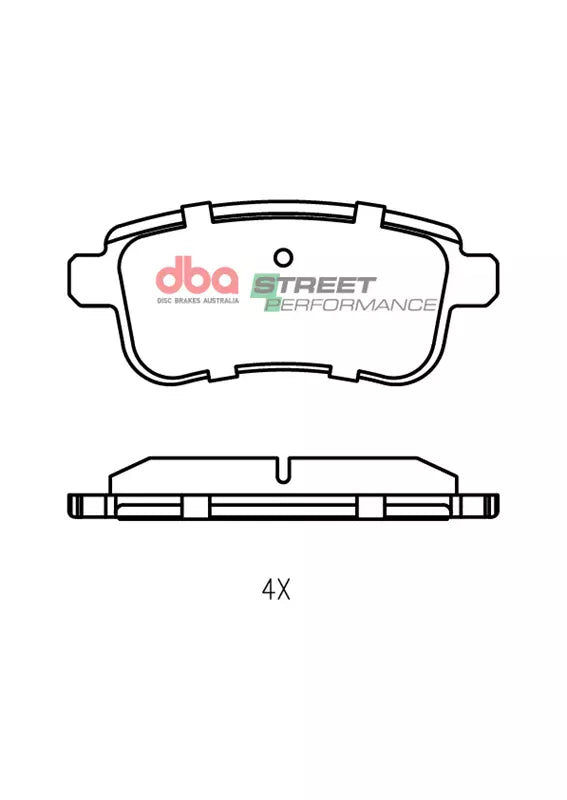 DBA Street Performance Rear Brake Pads - Renault Megane RS Mk4 280/300