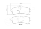 Brembo Sport HP2 Rear Brake Pads - 07.B315.79 - Mercedes C63 W205