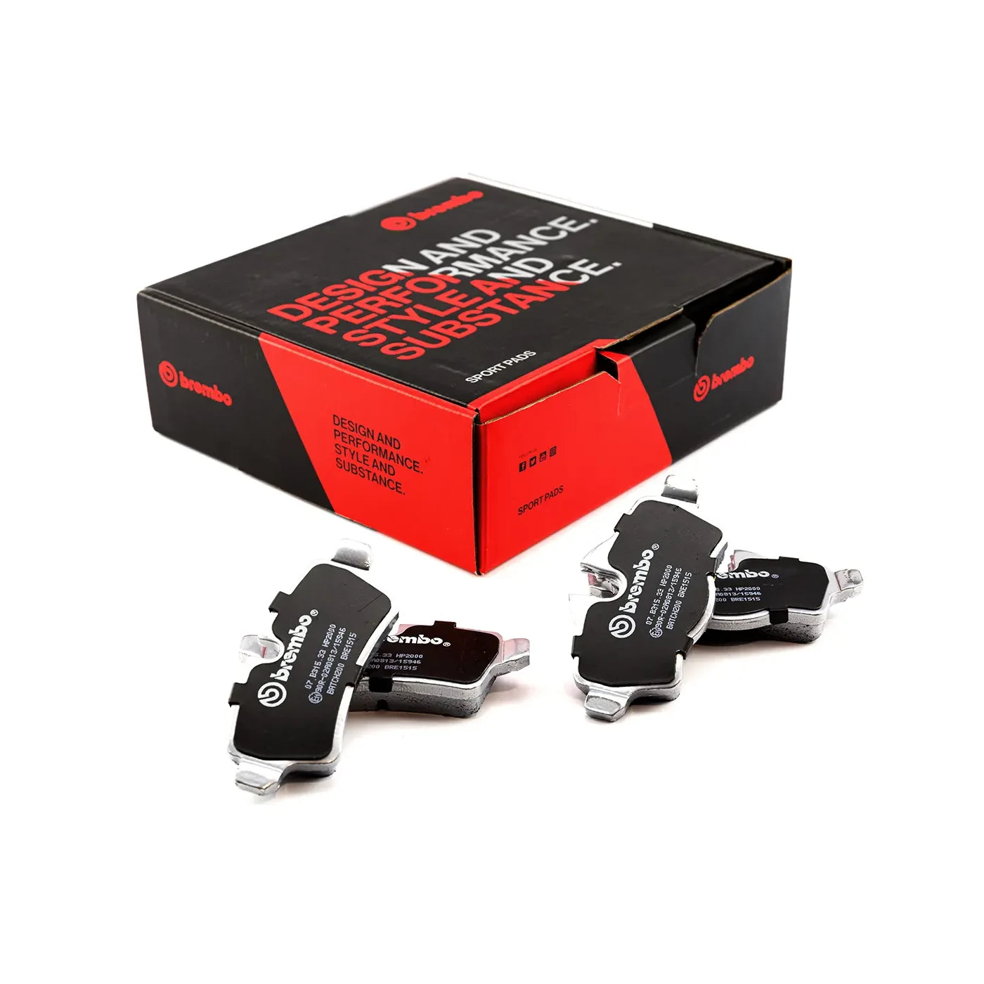 Brembo Sport HP2 Rear Brake Pads - 07.B315.33 - MINI Cooper S R56