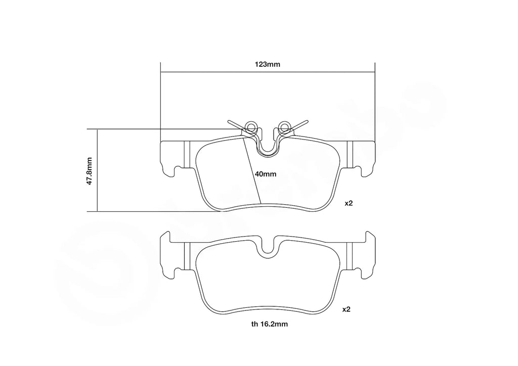 Plaquettes de frein arrière Brembo Sport HP2 – 07.B315.76 – MINI Cooper S F56 