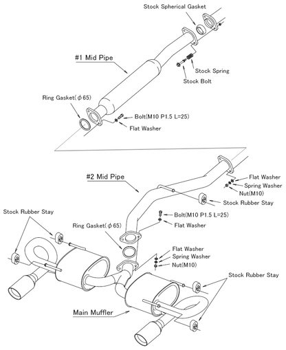 HKS LEGAMAX Sports Exhaust System - Toyota GR86