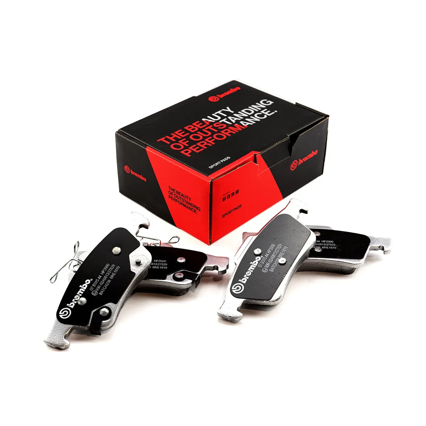 Brembo Sport HP2 Rear Brake Pads - 07.B315.44 - Ford Focus RS Mk3
