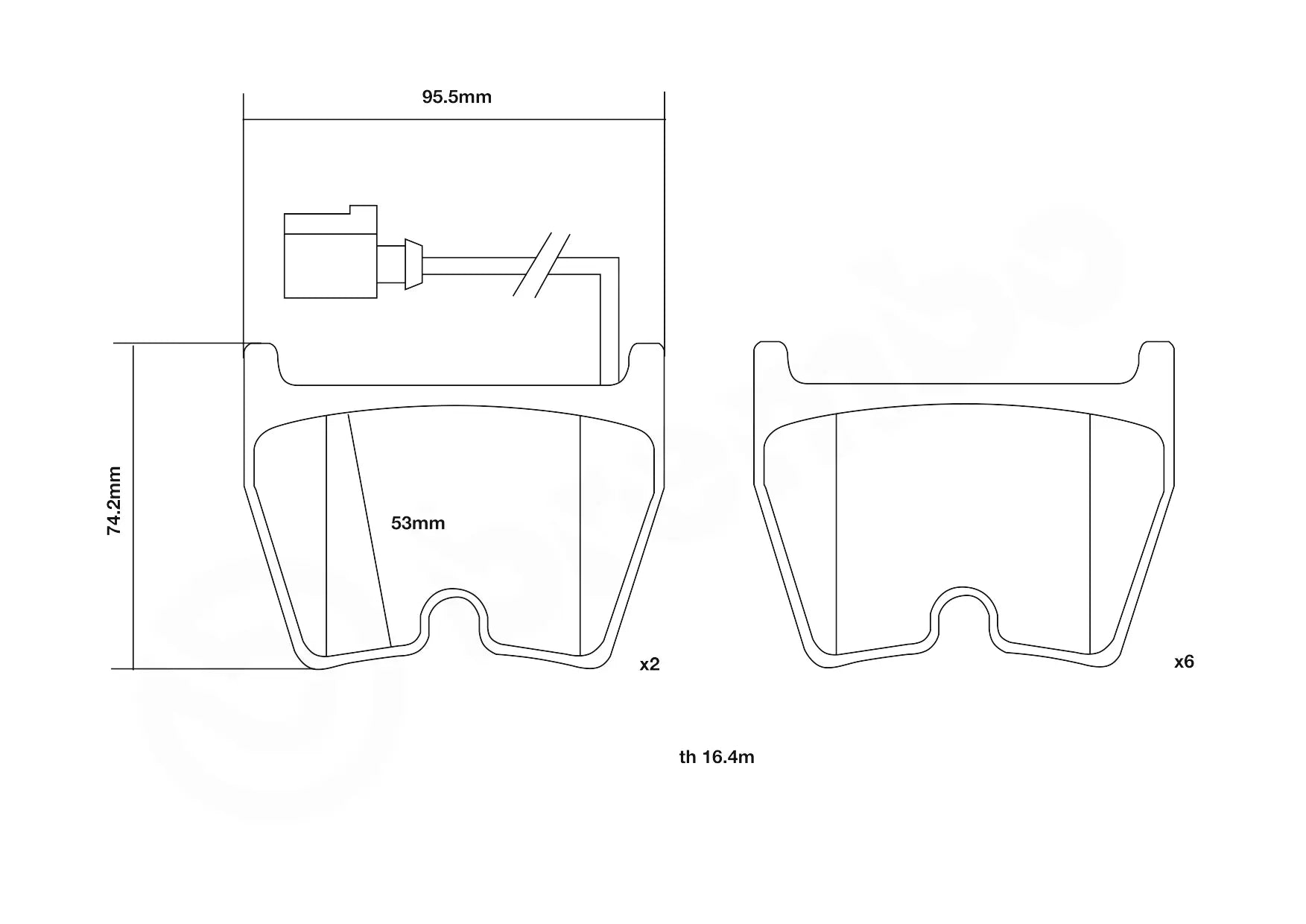 Brembo Sport HP2 Front Brake Pads - 07.D435.65 - Audi RS3 8V