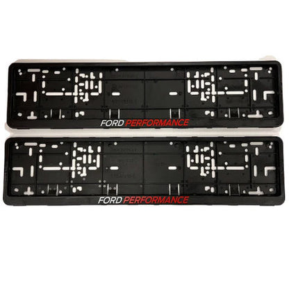 Ford Performance Number Plate Holder Set of 2 - Car Enhancements UK