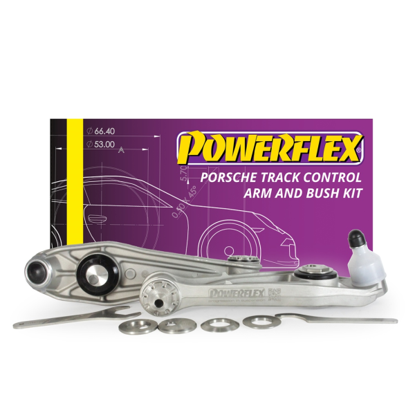 Powerflex Front Track Control Arm & Bush Kit Adjustable - Porsche Boxster/Cayman S/GTS 981/718