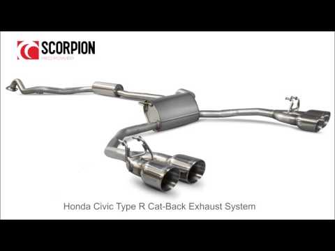 Sistema de escape de tubo descendente Scorpion Honda Civic Type R FK2 LHD