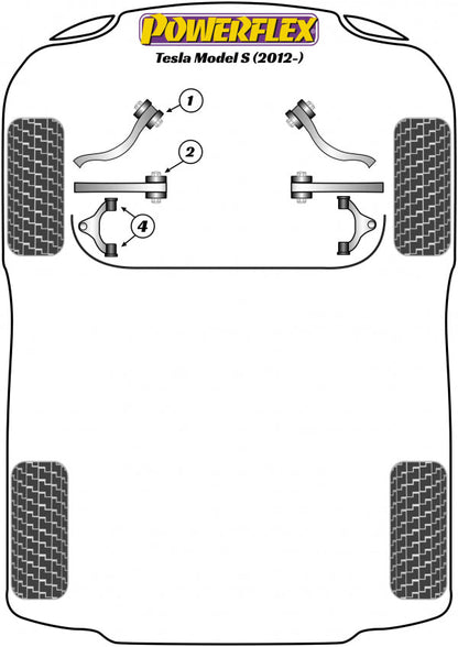 Powerflex Front Lower Aft Link Inc Bush Kit - Tesla Model S and Model X