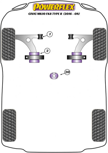 Powerflex Lower Torque Mount Insert - Honda Civic Type R FK8