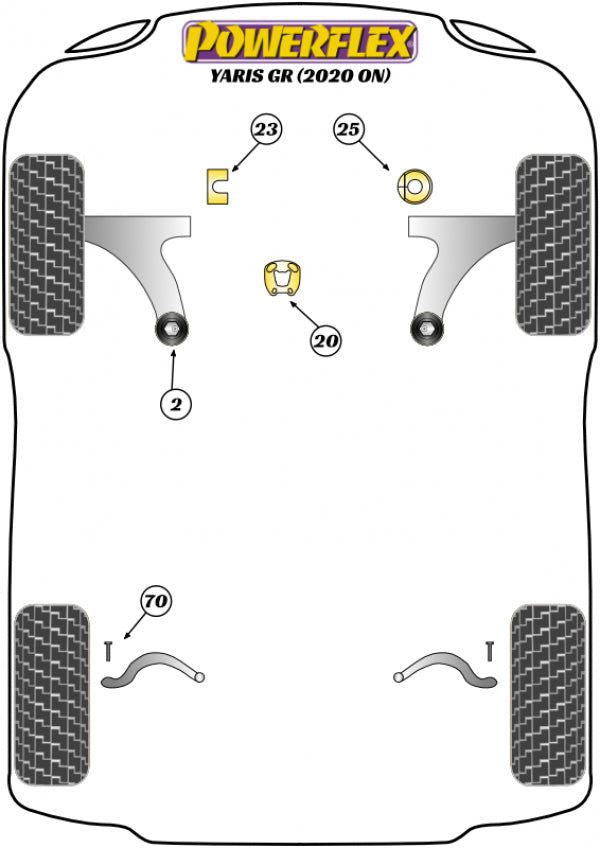 Powerflex Upper Gearbox Mount Insert - Toyota GR Yaris